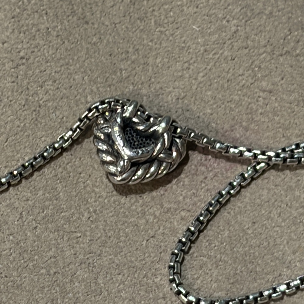 David Yurman Sterling/ Diamond Pave Heart Bracelet/ Pendant Set - Picture 9 of 11